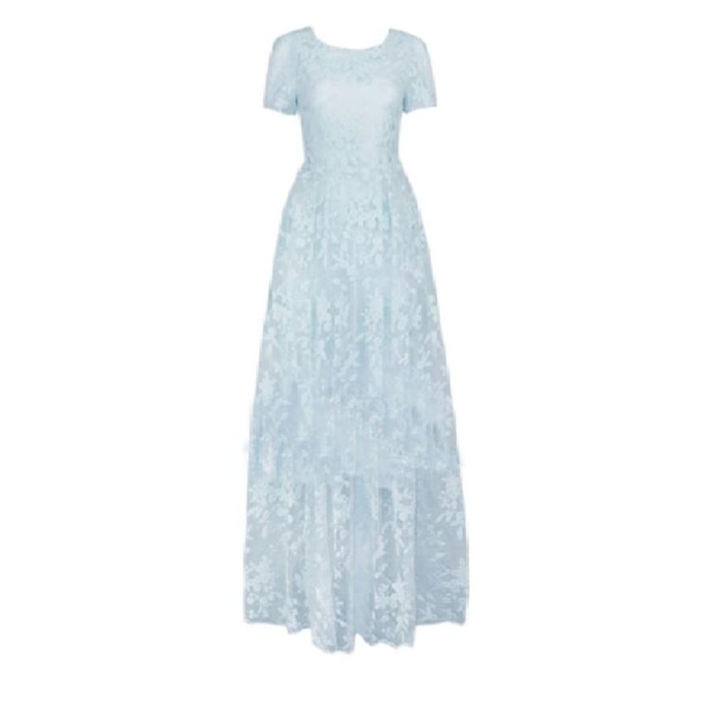 New Floral Embroidered Maxi Dress Bridesmaid Dress